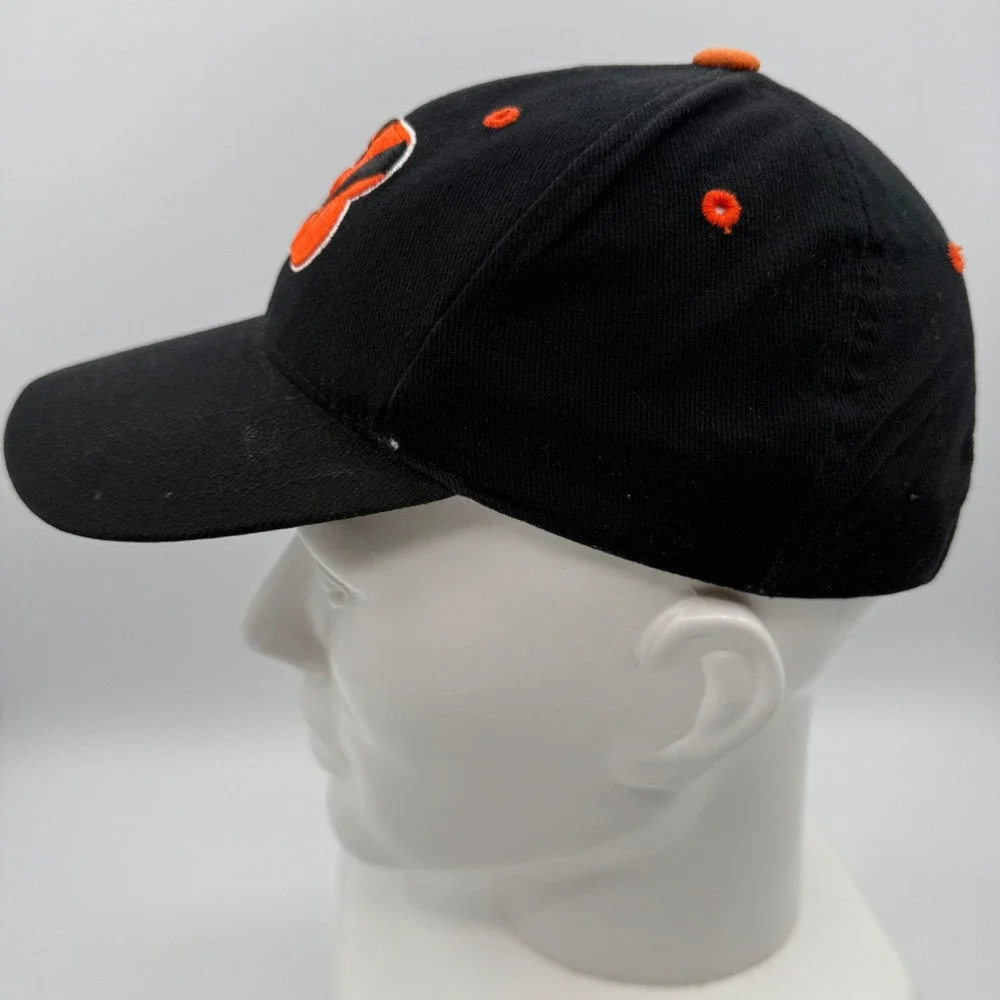Vintage Y2K NFL Cincinnati Bengals Hat OS Black Embroidered Strap Back